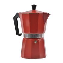 Cafeteira italiana vermelho rende 9 xicaras café resistente