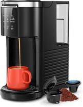 Cafeteira Kismile 2 em 1 para Cápsulas K-Cup e Café Moído, Reservatório de 1,2 L Cafeteira Kismile 2 em 1 para Cápsulas K-Cup e Café Moído, Reservatório de 1,2 L