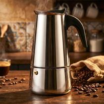 Cafeteira Moka Italiana Aço Inox 200ml Para 4 Cafezinhos Mimo Style Design Premium Cafeteira Moka Italiana Aço Inox 200ml Para 4 Cafezinhos Mimo Style Design Premium