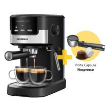 Cafeteira Mondial Expresso Dolce Crema 20 Bar C-20-EC 1200W 220V + Porta Cápsulas Nespresso CPC-DG