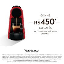 Cafeteira Nespresso Essenza Mini Vermelha 110V + 50 Cápsulas de Café Equilibrado