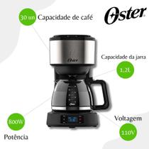 Cafeteira Oster Day Light 1,2 Litro Painel Digital - OCAF500 - 110V