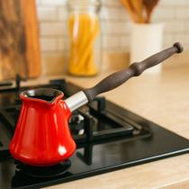 Cafeteira para Café Turco Ibrik Cezve Ceraflame Tropeiro 280ml Vermelha Original