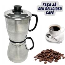 Cafeteira Para Fogão Em Alumínio Econômica Italiana Café Delicioso 1,4L