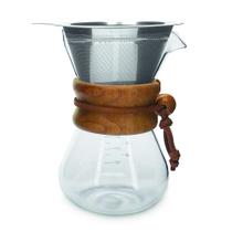 Cafeteira Passador de Café em Vidro e Filtro Reutilizável Inox