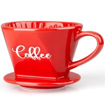 Cafeteira Pour Over ZMZKKLL Ceramic Red Single Cup