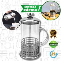 Cafeteira Prensa Francesa 350ml Café Cremeira Chá Capuccino Leite Cremoso Espumador Leite Manual Copo Espumante - Majestic