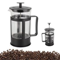 Cafeteira Prensa Francesa 350ml Delicie-se com Café e Chá de Sabor Intenso Leite Cremoso e Espuma Cremeira