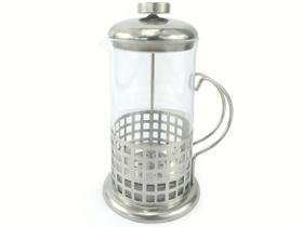 Cafeteira Prensa Francesa 600ml Vidro E Aço Inox Livon Quadrada