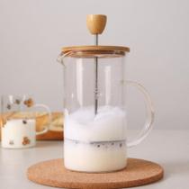 Cafeteira Prensa Francesa de Vidro Borossilicato e Tampa de Bambu 600ml