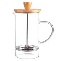 Cafeteira Prensa Francesa de Vidro Borossilicato e Tampa de Bambu 600ml Cafeteira Prensa Francesa de Vidro Borossilicato e Tampa de Bambu 600ml
