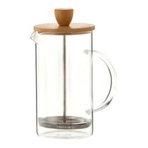 Cafeteira Prensa Francesa Vidro 600ml Com Tampa Bambu Café Cafeteira Prensa Francesa Vidro 600ml Com Tampa Bambu Café