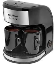 Cafeteira Preta Britânia Duo Coffee 450w Com Duas Xícaras