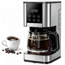 Cafeteira Programável Horavie de Aço Inoxidável para 10 Xícaras