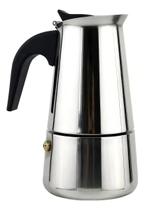 Cafeteira Tipo Italiana Luxo Em Inox Cafe Expresso e Moka 4 Xicaras Kehome