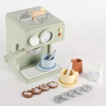 Cafeteira Toy Pithfor Kids de madeira com moedor e acessório
