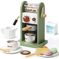 Cafeteira Toy Smartwo Kids Wooden com moedor 17 unidades