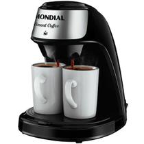 Cafetera Mondial Smart Coffee C-42-2X-BI 500 watts 220V ~ 50/60 Hz com 2 Xícaras - Preto / Dourado