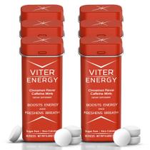 Caffeine Mints Viter Energy 40 mg de cafeína sem açúcar 120 unidades Caffeine Mints Viter Energy 40 mg de cafeína sem açúcar 120 unidades