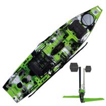 Caiaque Iron Milha Náutica Cor Verde Camuflado + Pedal Cross Drive - Milha Nautica