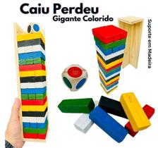 Caiu Perdeu Colorido 54 Peças + Dado 38Cm Jogos - Toy Trade