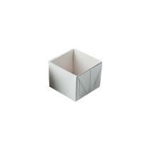 Caixa 1 Doce com Tampa Transparente Nº 10 (4,5cm x 4,5cm x 3,5cm) Branca 10 unidades Assk Rizzo Embalagens