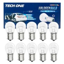 Caixa 10 Lampadas Halogena Miniatura 1 Polo 12V 21W Ba15s Automotiva Carro Luz Freio Lanterna Ré