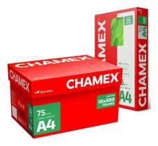 Caixa 10 Resmas Papel Sulfite Chamex A4 75g 5.000 Folhas Caixa 10 Resmas Papel Sulfite Chamex A4 75g 5.000 Folhas