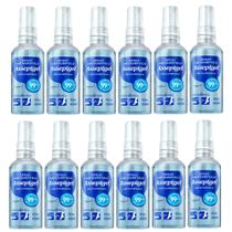 Caixa 12 Álcool de Bolsa Spray Asseptgel 60ml Clorexidina Original