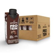 Caixa 12 Bebida Láctea Zero Lactose Cacau 23g 250ml Emana