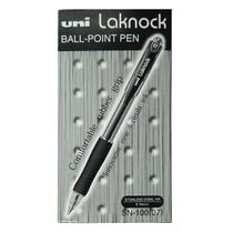 Caixa 12 Canetas Esferográficas Retráteis UNI-Ball Laknock Ponta Fina 0.7mm