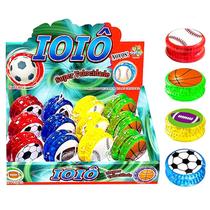 Caixa 12 Ioiô esportivo com Luz Lembrancinha Festa Atacado Sacolinha Surpresa