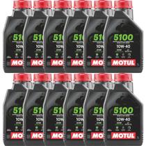 Caixa 12 Litros Óleo Lubrificante de Motor Motul 5100 4t 10w40 Semi Sintético - Tiger 800 Mt-03 Mt-07 Mt-09 Xj6 Er6n