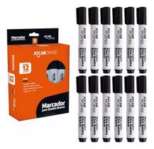Caixa 12 Marcador Caneta Para Quadro Branco Preto Jocar Office Caixa 12 Marcador Caneta Para Quadro Branco Preto Jocar Office