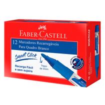 Caixa 12 Marcadores Quadro Branco FABER-CASTELL Smart Click Recarregável