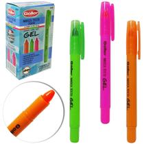 Caixa 12 peças canetas marca texto gel colors papelaria escolar alta qualidade útil