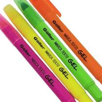Caixa 12 peças canetas marca texto gel colors papelaria escolar