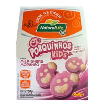 CAIXA 12 PORQUINHOS KIDS MILKSHAKE DE MORANGO SEM GLUTEN 100g KODILAR CAIXA 12 PORQUINHOS KIDS MILKSHAKE DE MORANGO SEM GLUTEN 100g KODILAR