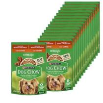 Caixa 15 Alimento Úmido Cães Adulto Raças Mini Peq. sachê Carne 100gr- Dog Chow