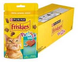 Caixa 15 Friskies Party Mix 40g Salmão, Camarão e Atum Petisco para Gatos Purina Nestlé Caixa 15 Friskies Party Mix 40g Salmão, Camarão e Atum Petisco para Gatos Purina Nestlé