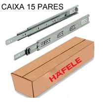 CAIXA 15 PARES CORREDIÇA TELESCÓPICA 400MM 420.48.913 HAFELE 30Kg