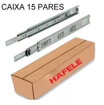 CAIXA 15 PARES CORREDIÇA TELESCÓPICA MEDIDAS VARIADAS HAFELE 35 Kg CAIXA 15 PARES CORREDIÇA TELESCÓPICA MEDIDAS VARIADAS HAFELE 35 Kg