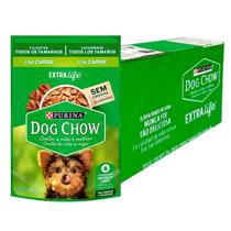 Caixa 15 Un. Ração Úmida Dog Chow Para Cães Filhotes Carne 100g