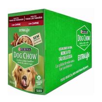 Caixa 15un Ração Úmida Dog Chow Sachê Cães Adultos Carne 100g