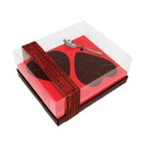 Caixa 2 Corações de Colher de 250g - Classic Coração Red Love Cód 1403 - 05 unidades