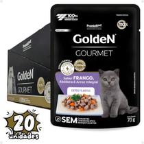 Caixa 20 Un Sachê Golden Gourmet Gatos Filhotes Frango 70g