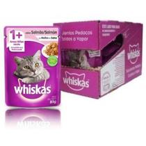 Caixa 20 unidades sache whiskas salmao 85gr Caixa 20 unidades sache whiskas salmao 85gr