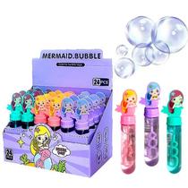 Caixa 24 tubos de Fazer Bolhas de Sabão Sereia Aniversário Festa Atacado Caixa 24 tubos de Fazer Bolhas de Sabão Sereia Aniversário Festa Atacado