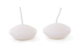 Caixa 24 Velas Achatada Cor Branca 3.5CM