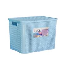 Caixa 25 Litros Organizadora Com Tampa Rattan Grande